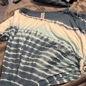 JoyLab Blue and White tie dye Tee